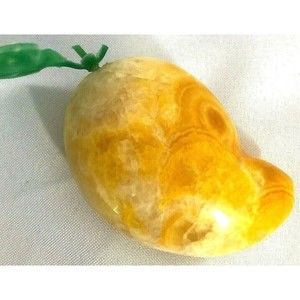 Italian Alabaster Stone Mango Decorative Fruit Vintage